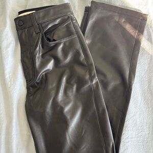 Abercrombie & Fitch Black Faux Leather Pants